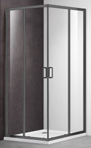 Душевой уголок Adema GLASS line vierkant gun grey прозрачный
