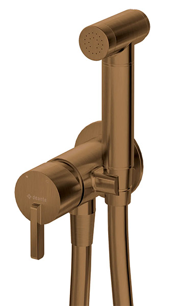 Смеситель встраиваемый Deante Silia Bronze BR BQS C34M с гигиеническим душем