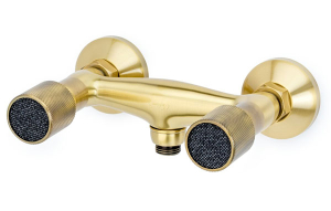 Смеситель для душа Boheme Royal Crystal 314-Royal/CRST black