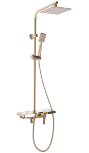 Душевая стойка Rea Bravo gold matt P4121 / gold P4120