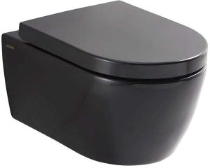 Подвесной унитаз SSWW CT2038V Black безободковый
