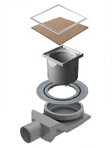 Душевой трап Pestan Confluo Dry 8 Ceramic with flange под плитку