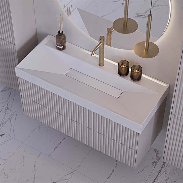 Умывальник Belux Триумф 1000 белый матовый Solid Surface