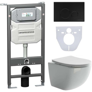 Комплект инсталляции 4 в 1 CeramicaNova Forma CN3009-1001B-1000
