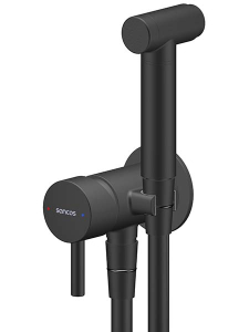 Смеситель встраиваемый Sancos Atom SC2001MB с гигиеническим душем