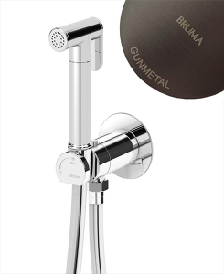 Смеситель встраиваемый Bruma Bidet 1451103MG Gunmetal с гигиеническим душем