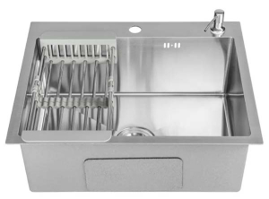 Кухонная мойка Axus LS-6050S с коландером и дозатором