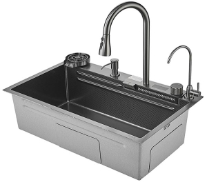 Кухонная мойка Savol S-SC002Q со смесителем 8 в 1
