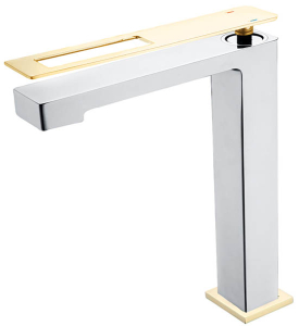 Смеситель для умывальника Boheme Q 142-CRG Chrome Gold