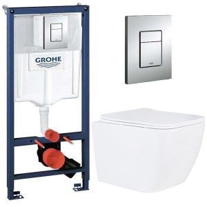 Комплект инсталляции Grohe Rapid SL 38772001 с унитазом Roxen Cube Tornado 530135-01 Rimless Soft Close