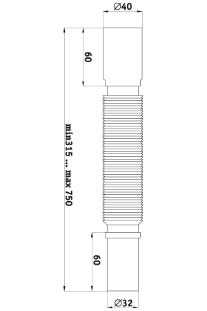 Труба гибкая 32*32 К303 (Россия)