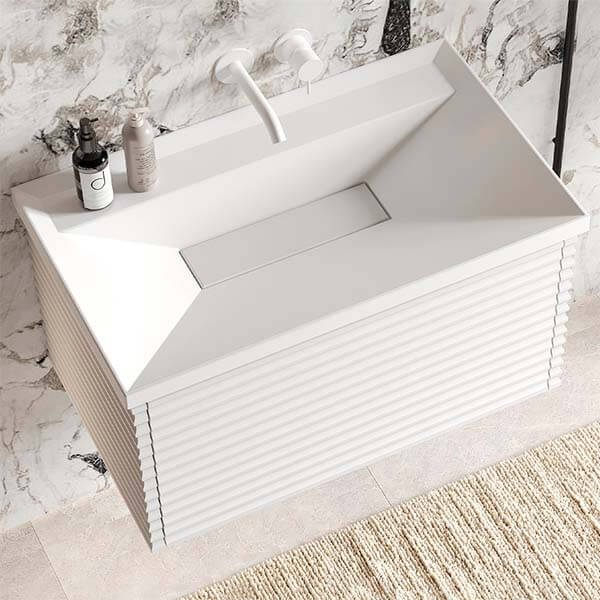 Умывальник Belux Фаворит 650 белый матовый Solid Surface