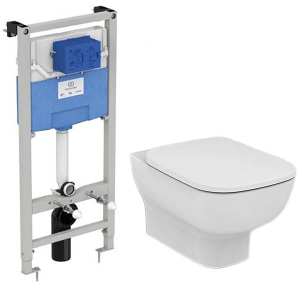 Комплект инсталляции Ideal Standard Prosys Frame 120 M с подвесным унитазом Esedra AquaBlade