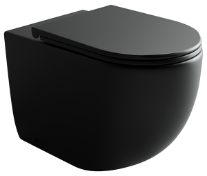Приставной унитаз CeramicaNova Metropol CN4004MB Rimless Soft Close
