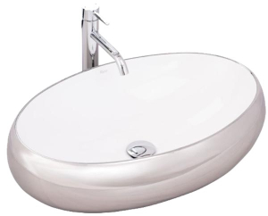 Умывальник Rea Melania Silver/White U0418