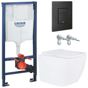 Комплект инсталляции Grohe Solido 38811KF0 с унитазом Roxen Cube 530135-01 Rimless Soft Close