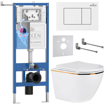 Комплект инсталляции 6 в 1 Roxen StounFix Dual Fresh 969149 с аромадозатором