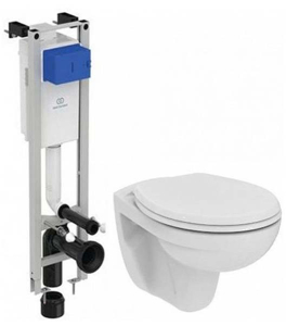 Комплект инсталляции Ideal Standard ProSys Eco Frame M с подвесным унитазом Standard Eurovit Rimless