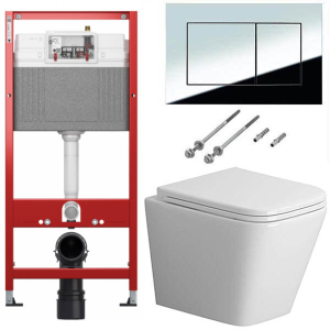 Комплект инсталляции TECEbase kit 9400401S (9400412) c кнопкой и унитазом Niagara Atrio NG-9303