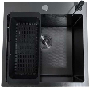 Кухонная мойка Stellar S4848NB-Decor / S5050NB-Decor с коландером и дозатором