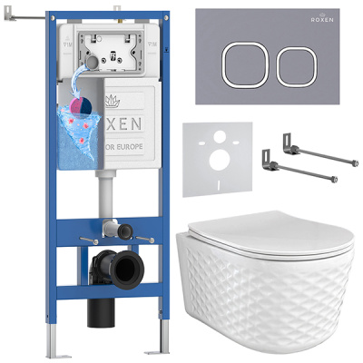Комплект инсталляции 6 в 1 Roxen StounFix Dual Fresh 979019 с аромадозатором