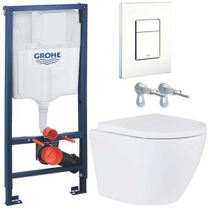 Комплект инсталляции Grohe Rapid Sl 38772SH0 с унитазом Roxen Antares Tornado 530185-02 Rimless Soft Close
