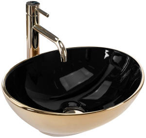 Умывальник Rea Sofia in Black Gold REA-U4527