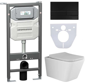 Комплект инсталляции 4 в 1 CeramicaNova Metric CN3007-1002B-1000