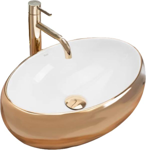 Умывальник Rea Linda Gold White U1021