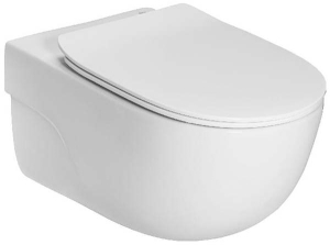 Подвесной унитаз Roca Meridian-N Rimless безободковый с сиденьем Slim Soft Close