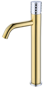 Смеситель для умывальника Boheme Stick 122-GCR Gold Diamond Chrome