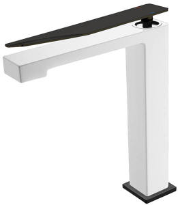 Смеситель для умывальника Boheme Q 142-WB.2 White Black