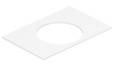 Столешница Belux LUNA-JAZZ-CIR410 НП80 / НП100 белый матовый Solid Surface