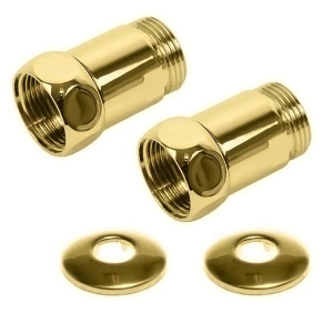 Комплект прямых американок 1"x1" Г/Ш золото