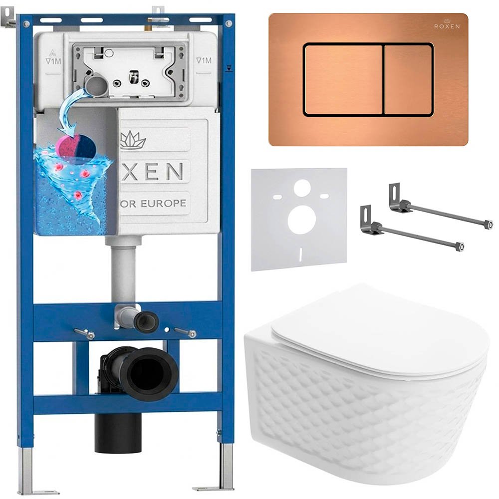 Комплект инсталляции 6 в 1 Roxen StounFix Dual Fresh 967346 с аромадозатором