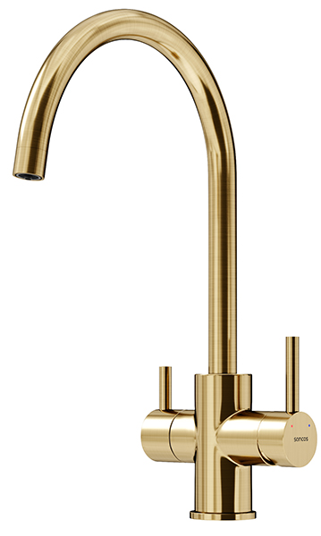 Смеситель для кухонной мойки Sancos Taper SC4012ZG / SC4012BG с подключением к фильтру воды