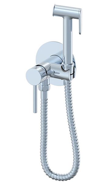Смеситель встраиваемый Oliveeka OL-829902-CR / OL-829902-BN с гигиеническим душем