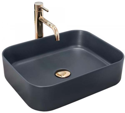 Умывальник Rea Kaya Black Mat U9619 / Navy Blue Mat U5656