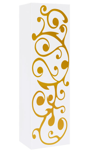Пенал Aqwella Clarberg Elegance 40 подвесной белый / золото