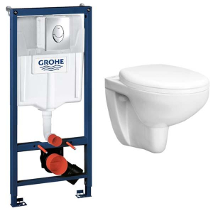 Комплект инсталляции Grohe Rapid SL с подвесным унитазом Grohe Bau (39351000 + 38721001)