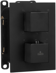 Смеситель встраиваемый Deante Box Nero BXY NEAT термостатический наружная часть (3 функции)