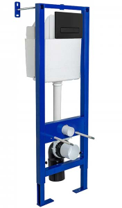 Комплект инсталляции Berges Аtom Line 410 c кнопкой и унитазом Roxen Cube Bidet 530135-01X с функцией биде