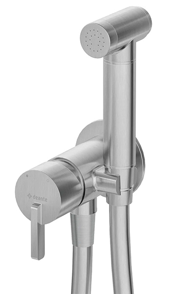 Смеситель встраиваемый Deante Silia Steel BQS F34M с гигиеническим душем