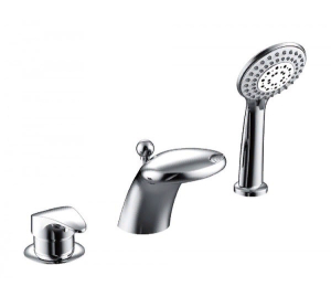 Смеситель на борт ванны на 3 отверстия Bravat Cascade Cobra F5140197CP-1-RUS