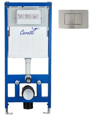 Инсталляция для унитаза Cerutti CR555 с кнопкой CR03BS / CR03GS