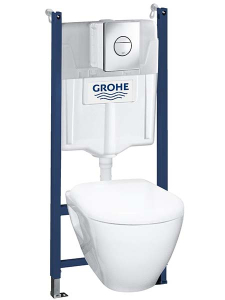 Комплект инсталляции Grohe Solido Compact 4 в 1 с подвесным унитазом Lecico Serel 38950000