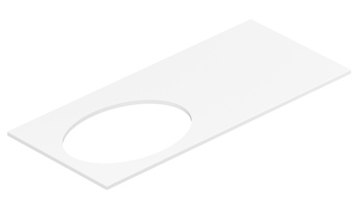 Столешница Belux LUNA-JAZZ-EL540 НП120 / НП140 белый матовый Solid Surface