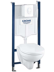 Комплект инсталляции Grohe Solido Compact 4 в 1 с подвесным унитазом Lecico Perth 39116000