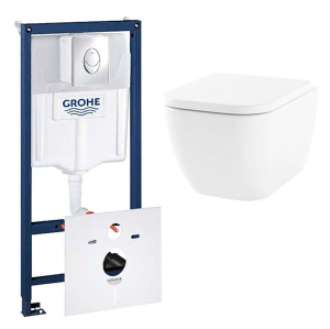 Комплект инсталляции Grohe Rapid SL 38750001 с подвесным унитазом Lavinia Boho One Compacto 3302003C