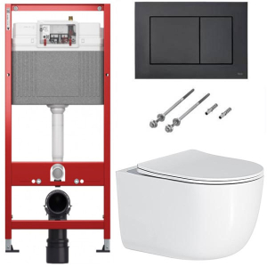 Комплект инсталляции TECEbase kit c кнопкой 9240407 и унитазом Roxen Vortex Tornado 530160-01